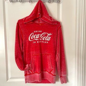 CocaCola Womens Burnout Hoodie S